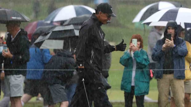 Phil Mickelson is pictured during the third round of the 2023 PGA Championship.